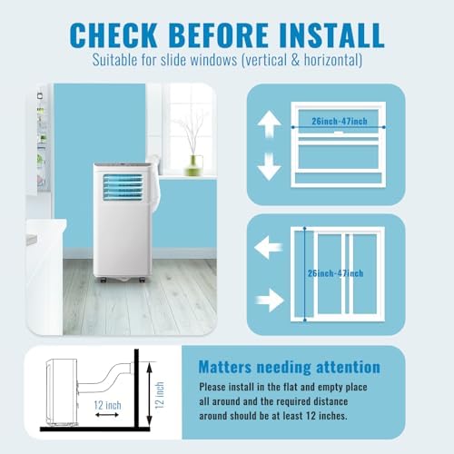 WANAI 8000 BTU Portable AC with Dehumidifier and Fan