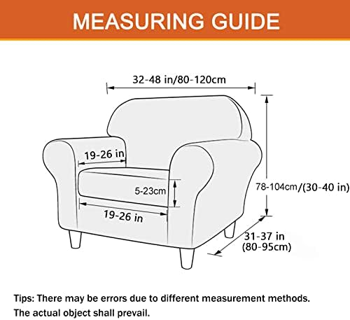 NILUOH 2-Piece Stretch Armchair Slipcover with Cushion Cover