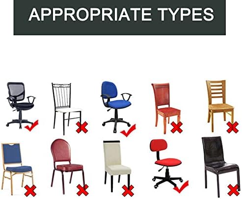 Shukii Black Waterproof PU Leather Chair Cover for Office Desk Chair