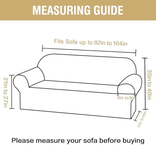 HVERSAILTEX Waterproof Sofa Slipcover with Elastic Bottom