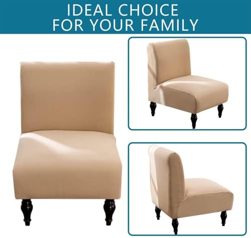 SHILINTONG Armless Chair Cover Spandex Jacquard