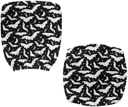 Talayituse Black Bat Pattern Office Chair Cover 2 Piece