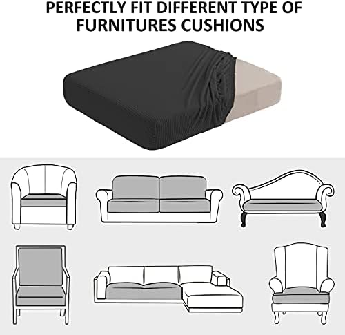 NC HOME Water-Repellent Sofa Cushion Slipcovers Black