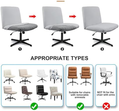 2 Pack Spandex Chair Covers for Office Desk Swivel Chair