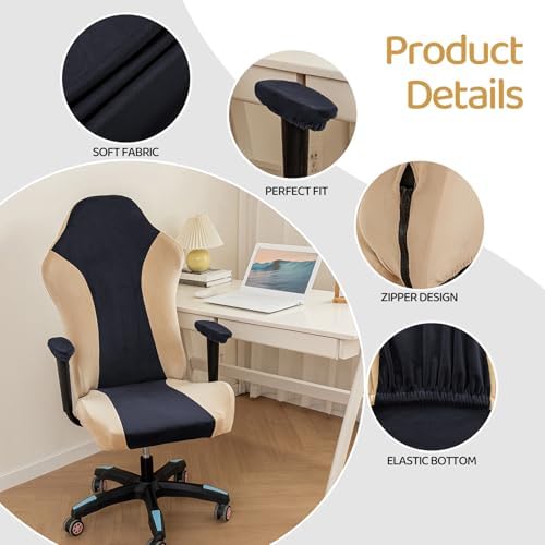 Gaming Chair Slipcovers Velvet Spandex Set Navy