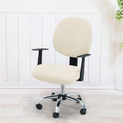 Lukery Stretchable Chair Covers 2 Piece Universal Removable Office Chair Slipcover