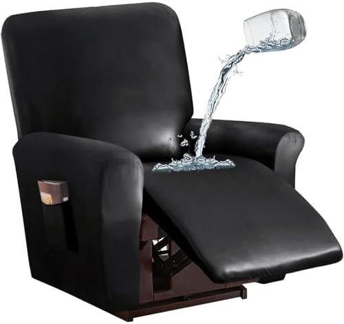 JOKIVTOU 123 Seat PU Leather Stretch Recliner Cover