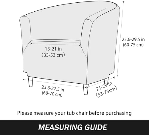 Stretch Tub Chair Covers for Armchair and Club Chairs White