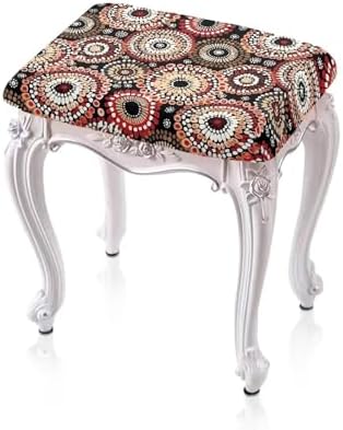 Boho Floral Bar Stool Covers Set of 2 Stretch Seat Covers