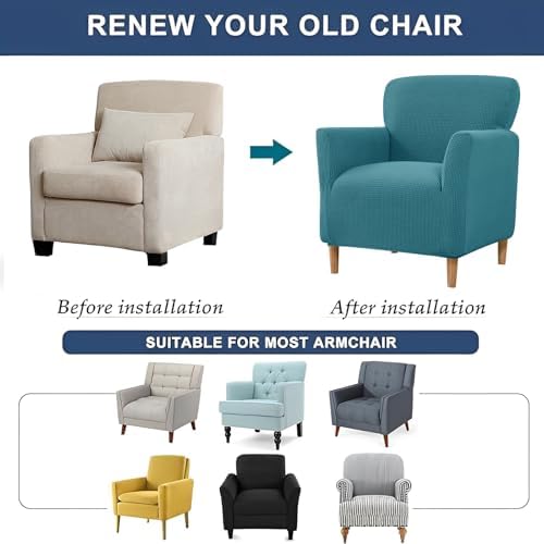 HAOYONG Stretch Velvet Armchair Slipcover 1-Piece