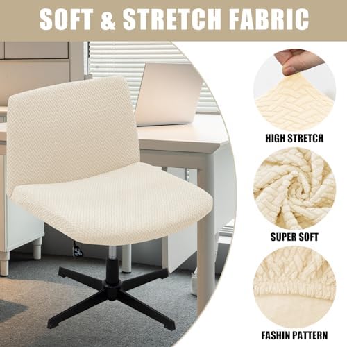 MIFXIN Stretch Jacquard Armless Office Chair Cover