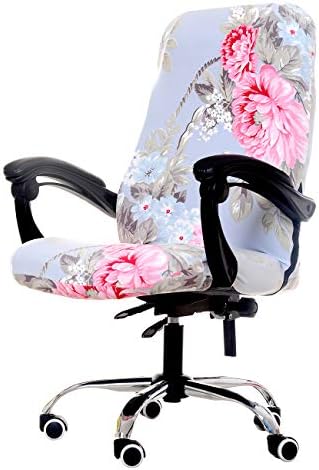WOMACO Pink Flower Office Chair Slipcover