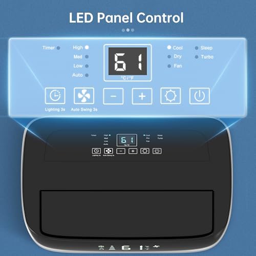 16000 BTU Inverter Portable AC Unit 3 in 1 with Dual Hose