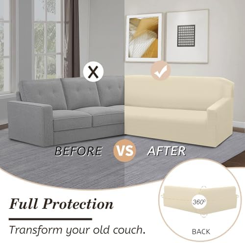 Arfntevss U Shaped Sofa Cover for Corner Sectional Couch