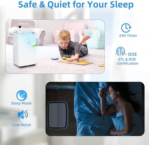 GAOMON 14000 BTU Portable AC Unit with Dehumidifier and Fan