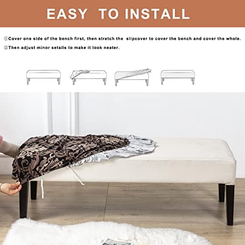 Eco-Ancheng Stretchable Dining Bench Slipcover 1