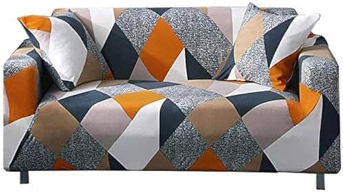Lamberia Geometric Sofa Cover for 4 Seater