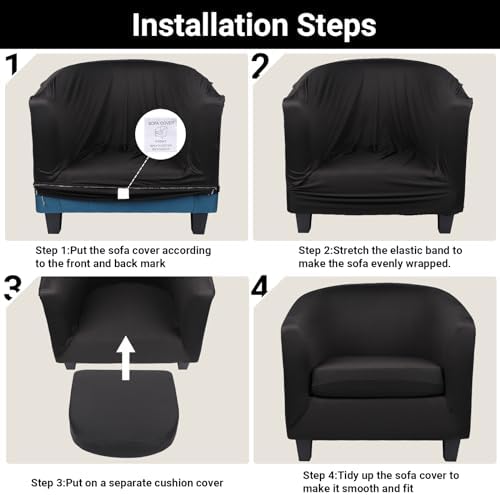 Treaful Club Chair Slipcover 2 Piece Set 1