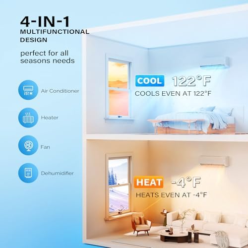ROVSUN 18000 BTU Mini Split AC Heater with Inverter and Remote Control