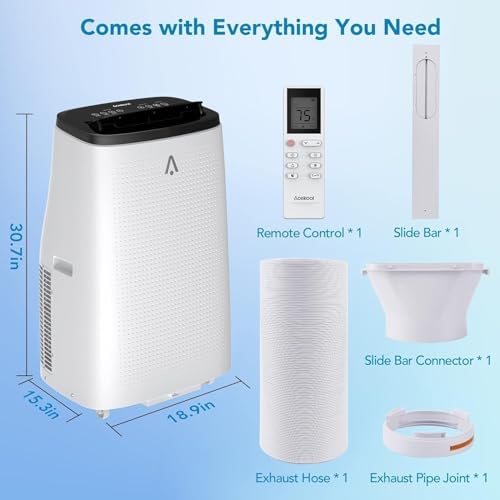 14000 BTU Portable Air Conditioner with Dehumidifier and Fan Mode