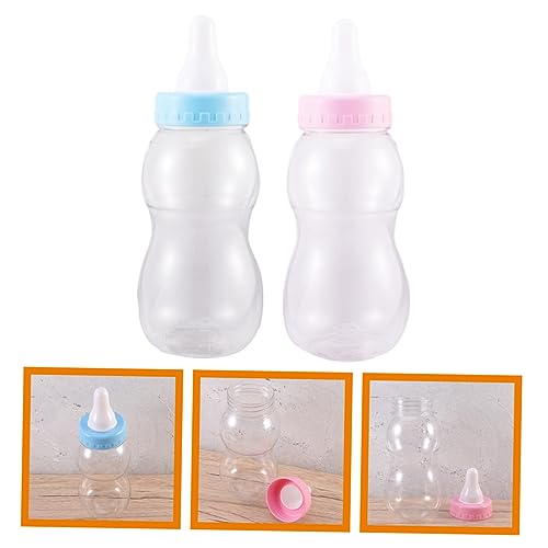 HEALLILY 2pcs Plastic Candy Storage Bottles with Coin Holder