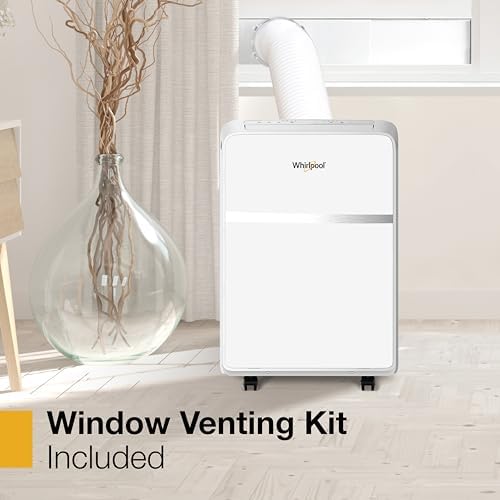 Whirlpool 8000 BTU Portable Air Conditioner with Dehumidifier White