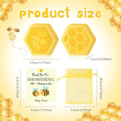 AIXIANG 50 Pcs Honeycomb Baby Shower Favors Soaps