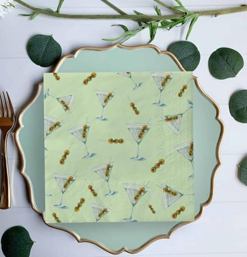 Martini Themed Birthday Napkins 50 Count