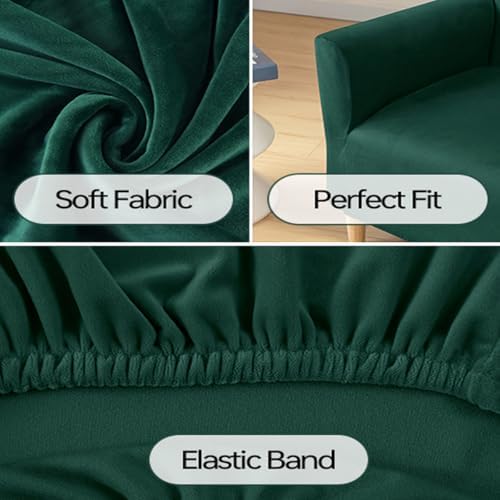 Stretch Velvet Chair Covers with Arms for Banquet Chairs