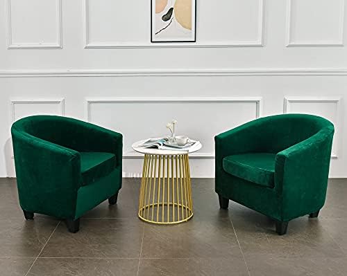 NILUOH Velvet Club Chair Slipcover 2 Piece Set