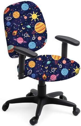 Outer Space Planet Chair Covers 2pcs for Office Chair