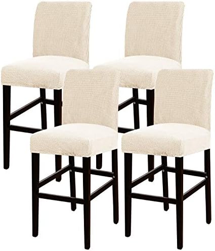 Turquoize Bar Stool Slipcover Set of 4 Natural