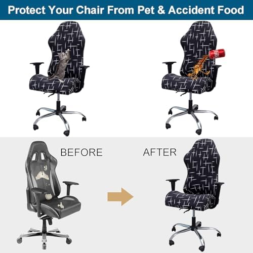 WOMACO Gaming Chair Slipcover for Leather Reclining Racing Seats