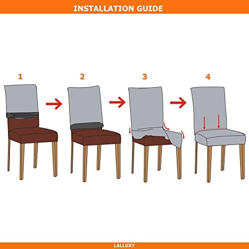 Lalluxy Stretchy Dining Chair Slipcovers Set of 4 Blue Flowers III