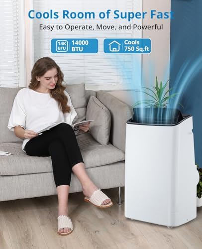 14000 BTUs Portable Air Conditioner for 700 Sq Ft Room