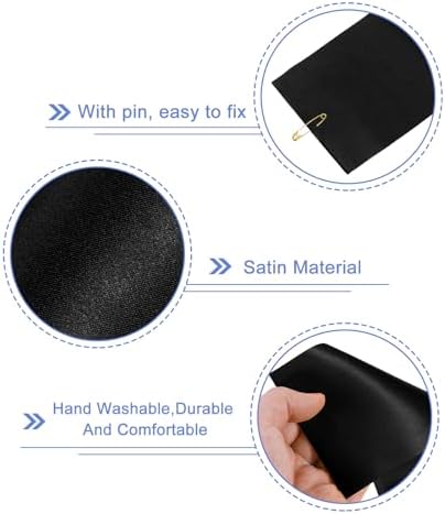 Uxcell Blank Satin Sash 2PCS Black DIY Accessory