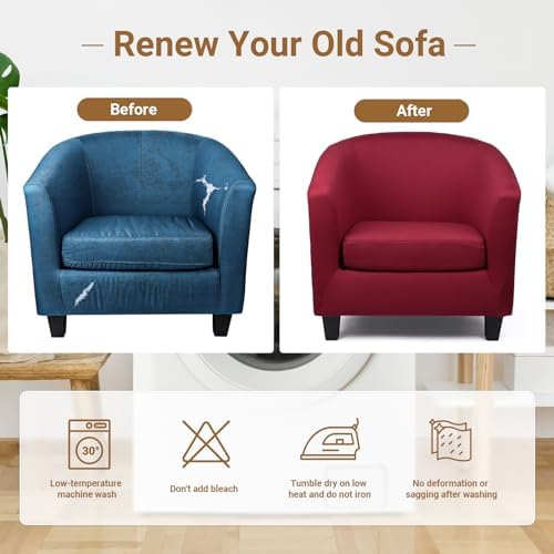 Treaful Club Chair Slipcover 2 Piece Set