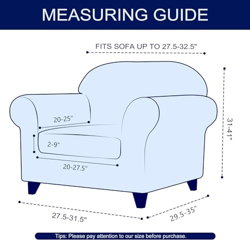 Subrtex Chair Slipcovers 2 Piece Stretch Cover