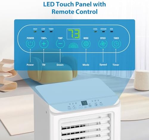 Takywep 10000 BTU Portable AC Unit with Dehumidifier and Fan