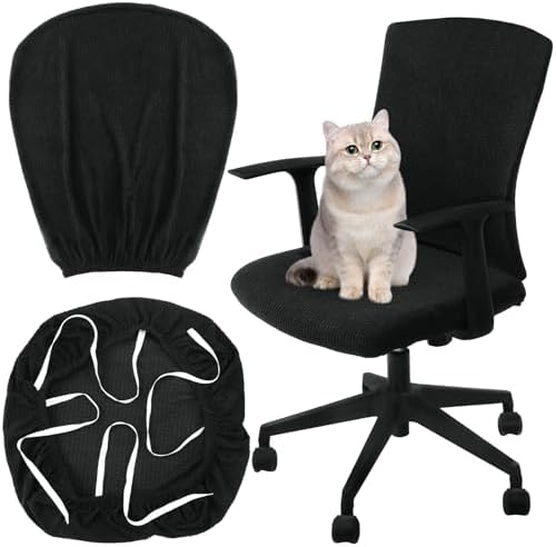 Moukeren 4 Pack Office Chair Covers Set Stretchable Removable