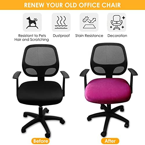 Yikko Velvet Chair Cushion Covers for 1496-1889 Inch Office Chair