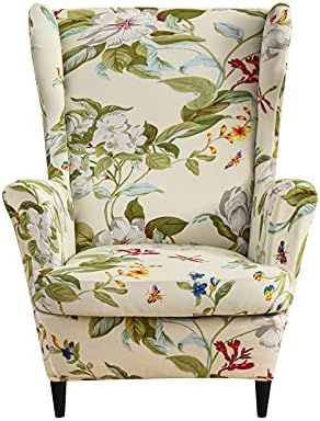 NILUOH Stretch Wingback Chair Cover 2-Piece