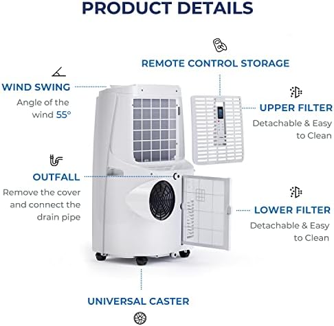 Costway 9000 BTU Portable Air Conditioner with Fan Dehumidifier
