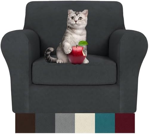 MAXIJIN 2 Piece Chair Covers with Arms for Living Room and Armchair
