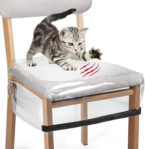 2 Pack Clear PVC Chair Covers for Dining Room Protection