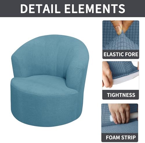 SZJIAHTM Round Club Swivel Chair Cover