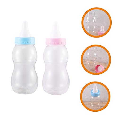 HEALLILY 2pcs Plastic Candy Storage Bottles with Coin Holder