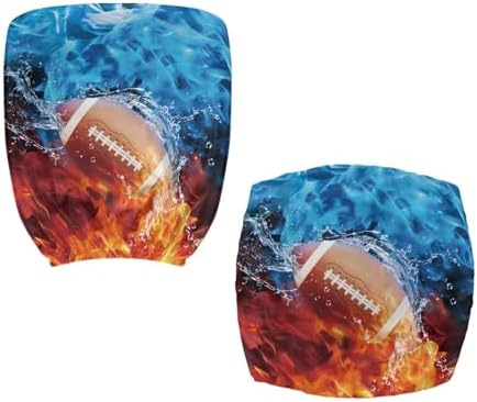 Talayituse Football Water Flame Print Chair Covers for Office