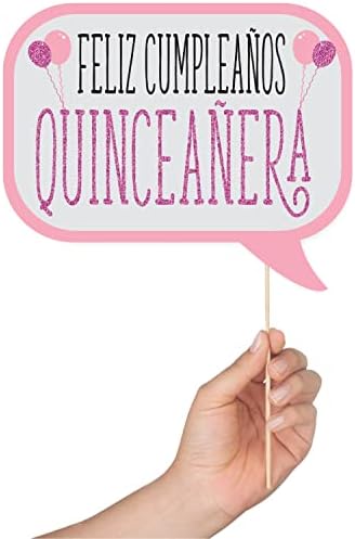 Quinceanera Photo Booth Props - 41 Piece Kit