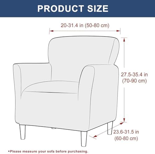 HAOYONG Stretch Velvet Armchair Slipcover 1-Piece